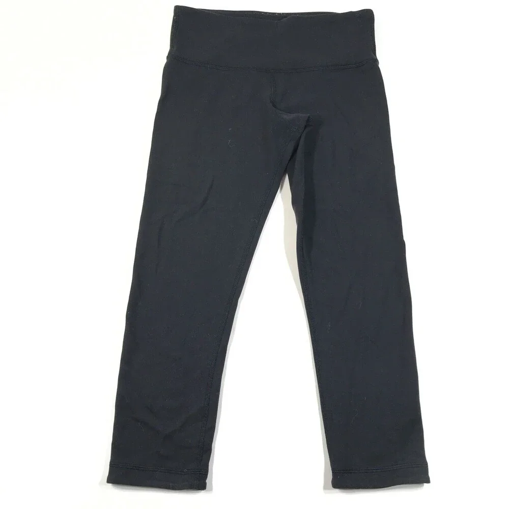Lululemon Leggings Womens 4 Black Yoga Stretch Luon Gym Workout - Picture 1 of 4